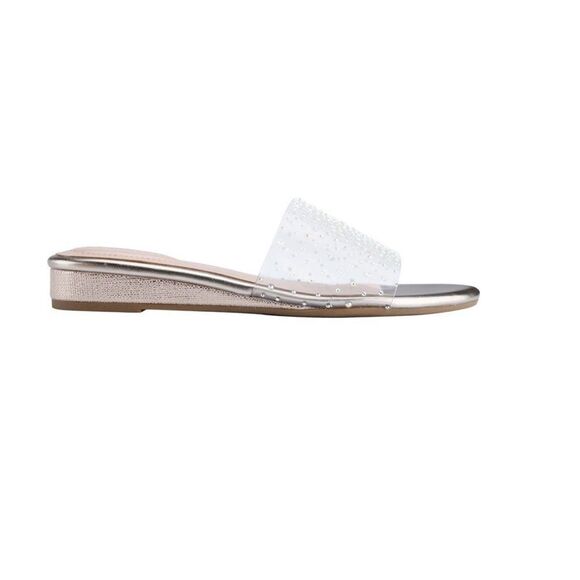 Bandolino Kenzo clear embellished slide Sandal - Picture 3 of 9